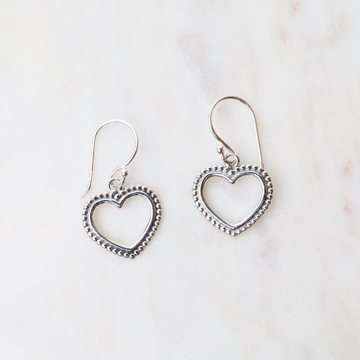 Sterling Silver Heart Diamante Studs - All About Eve at Home